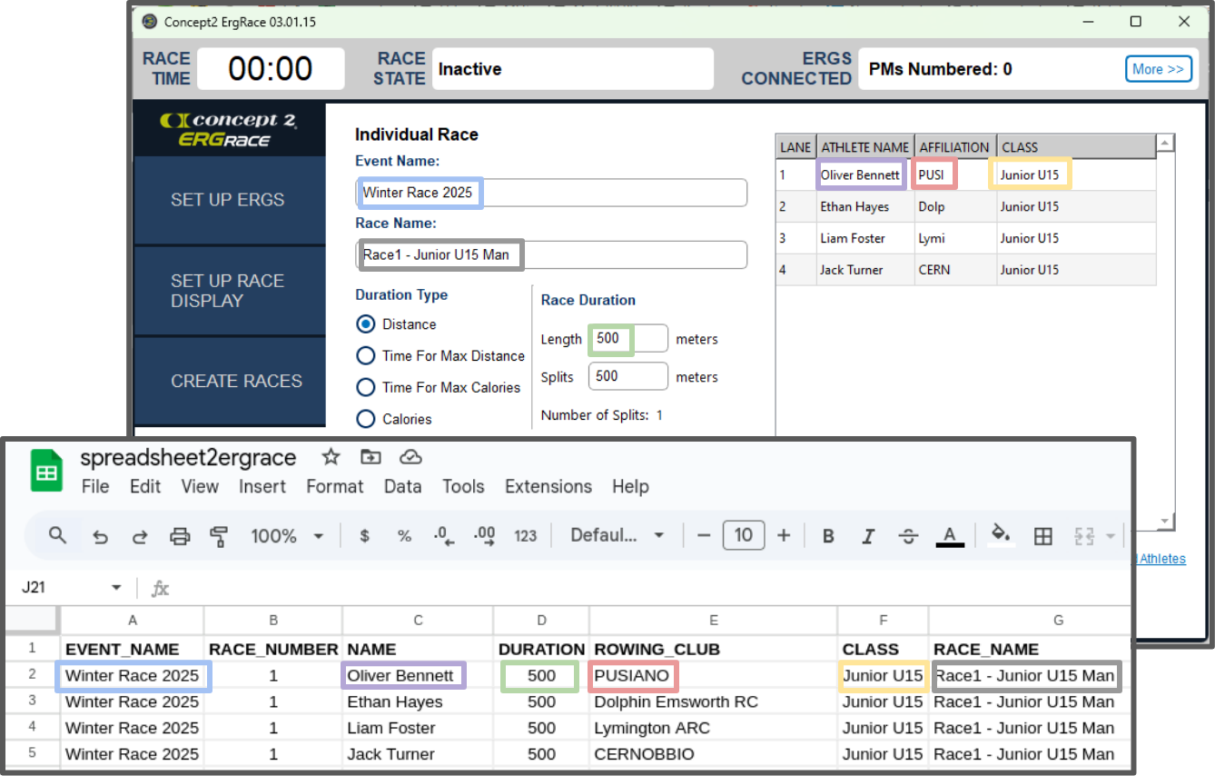 spreadsheet2Concept2ErgRace